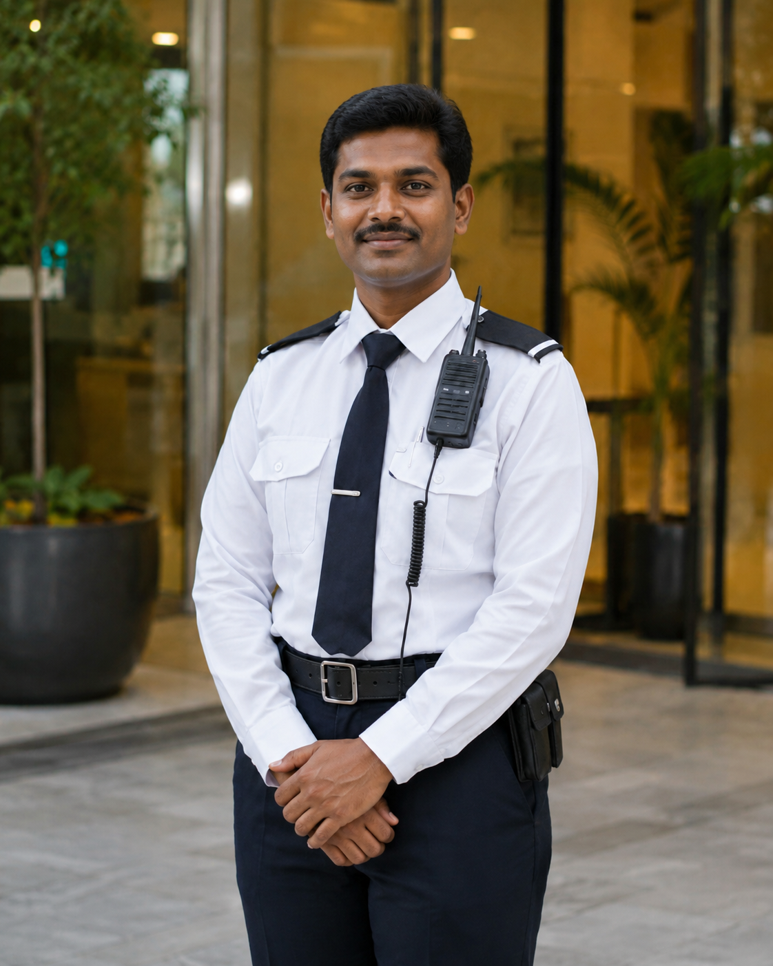 Security guard on shift